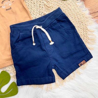 Conj. Camiseta Gola Polo Original Style e Bermuda - Marinho e Cappuccino